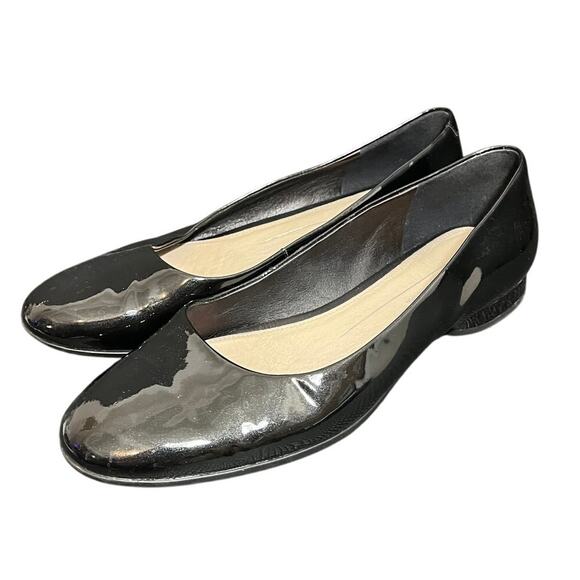 ECCO Anine Ballerina Ballet Comfort Flats Women's Walking Shoes Patent Leather 9 - Picture 1 of 7